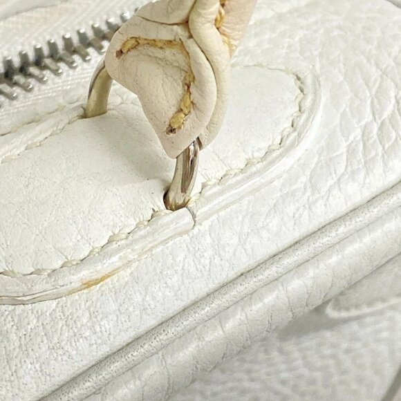 Auth HERMES Omnibus PM White Togo Square H Handbag - Picture 5 of 16
